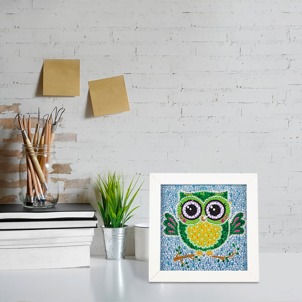 Owl - Special Shaped Drill Diamond Painting 18*18CM