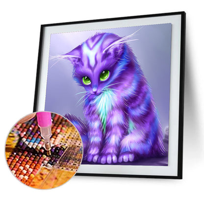 Cat - Full Round Drill Diamond Painting 30*30CM