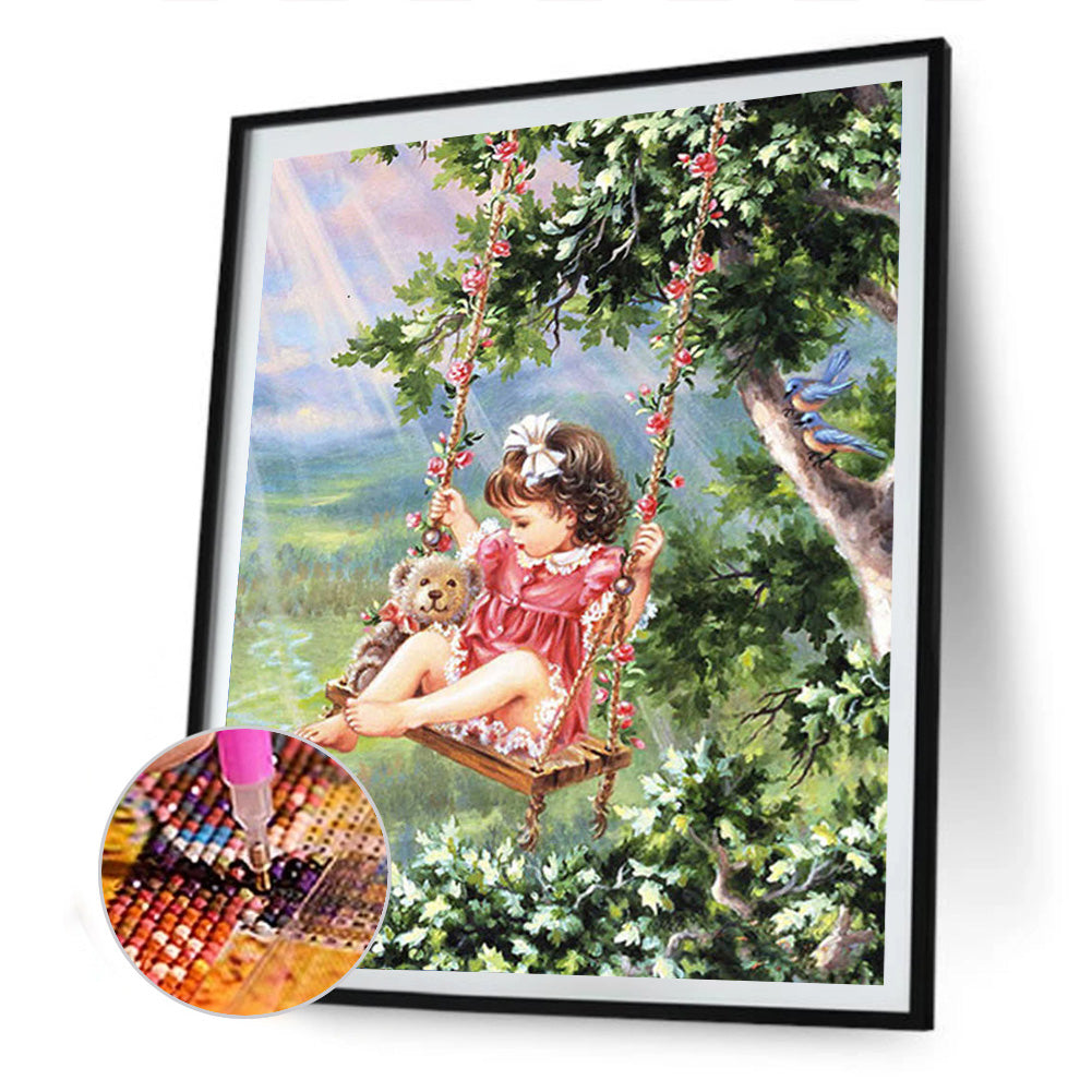 Girl - Full Round Drill Diamond Painting 30*40CM