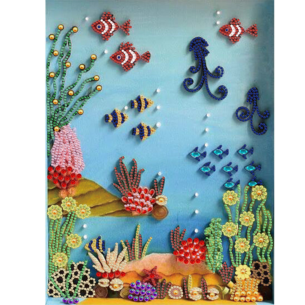 Seabed Animals - Special Shaped Drill Diamond Painting 30*40CM