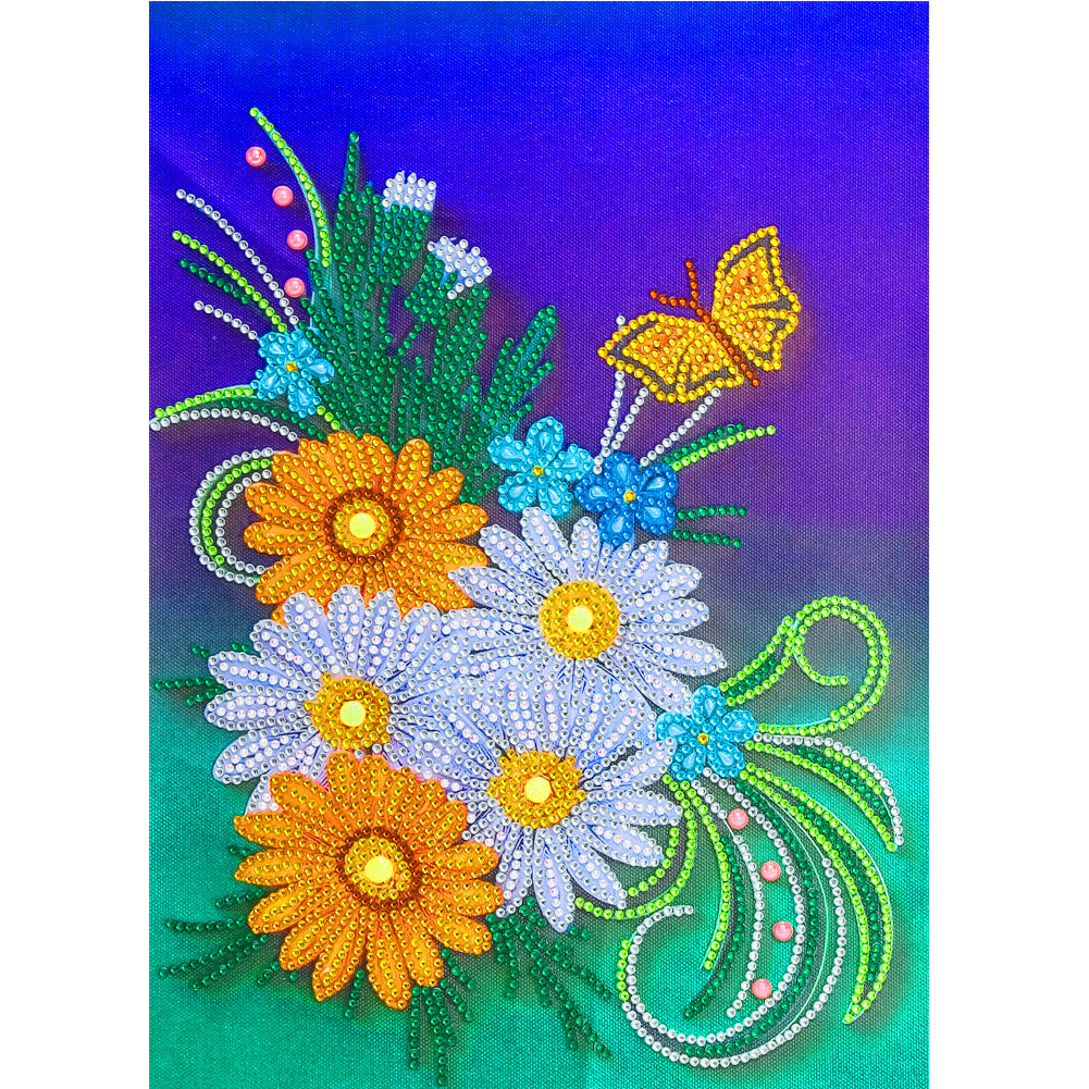 Flowers - Special Shaped Drill Diamond Painting 30*40CM