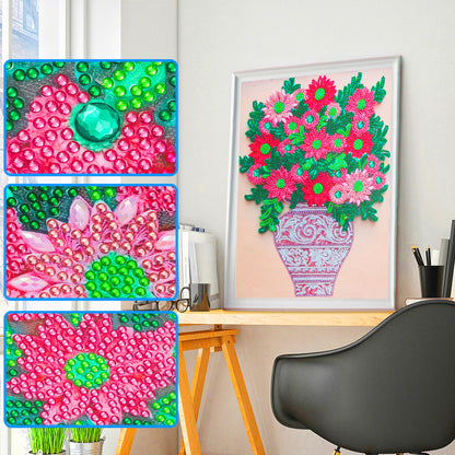 Flowers - Special Shaped Drill Diamond Painting 30*40CM