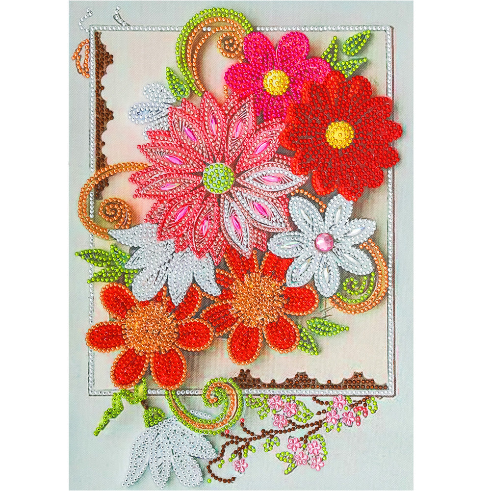 Flowers - Special Shaped Drill Diamond Painting 30*40CM