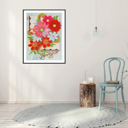 Flowers - Special Shaped Drill Diamond Painting 30*40CM