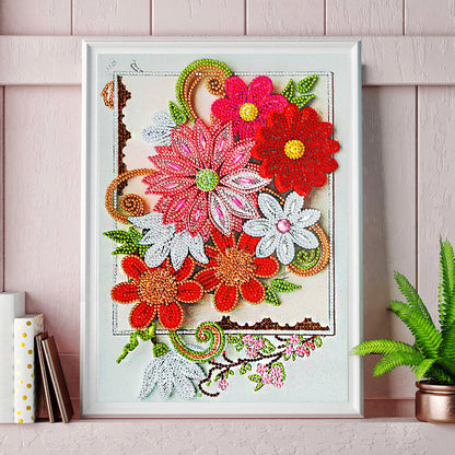 Flowers - Special Shaped Drill Diamond Painting 30*40CM