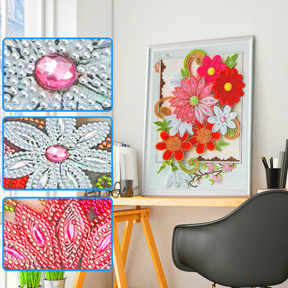 Flowers - Special Shaped Drill Diamond Painting 30*40CM