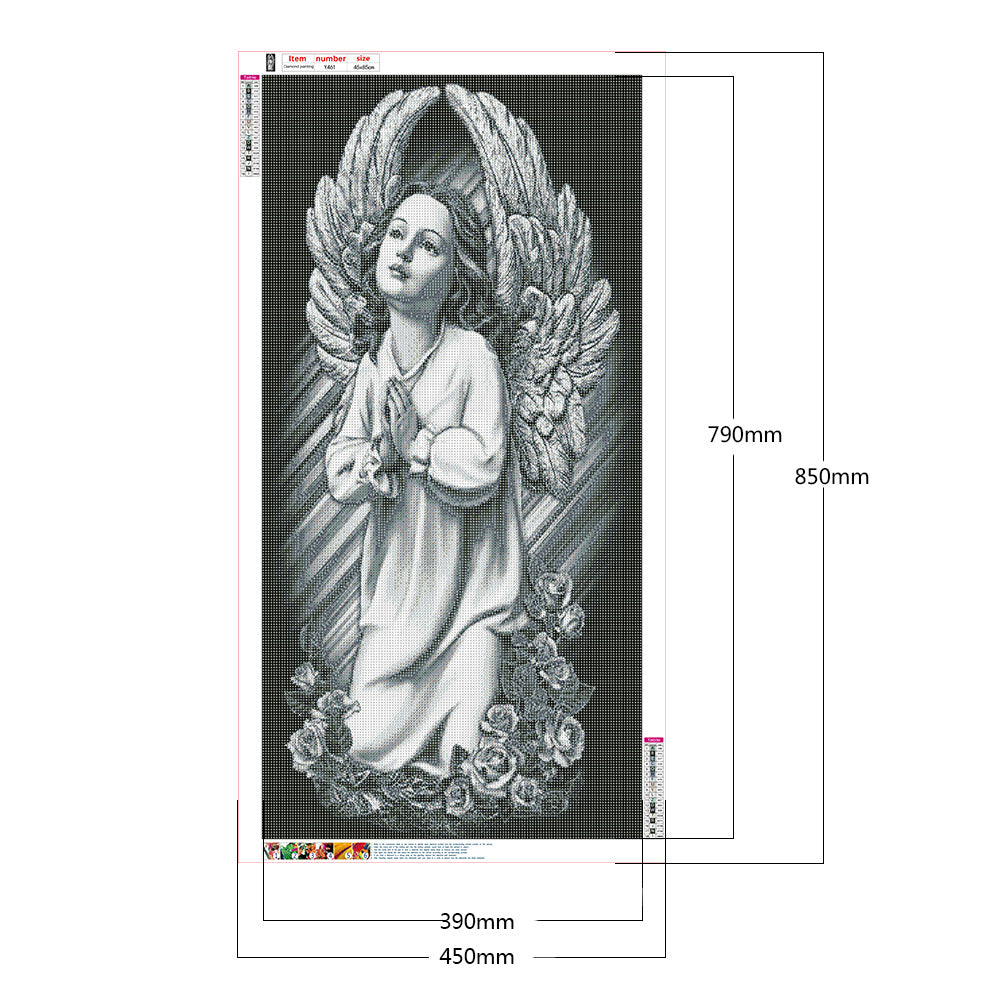 Kneeling Angel - Full Round Drill Diamond Painting 45*80CM