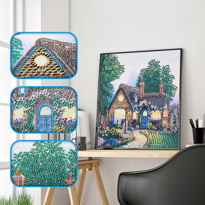 House Landscape - Special Shaped Drill Diamond Painting 30*30CM