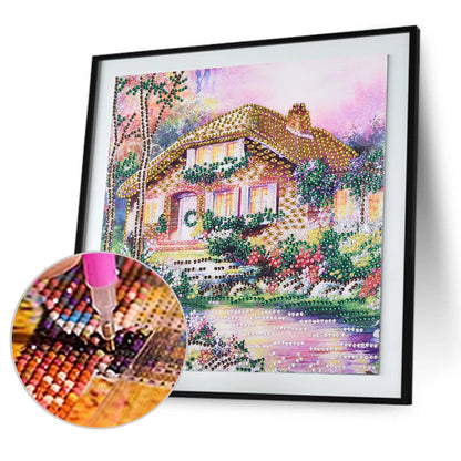 House Landscape - Special Shaped Drill Diamond Painting 30*30CM