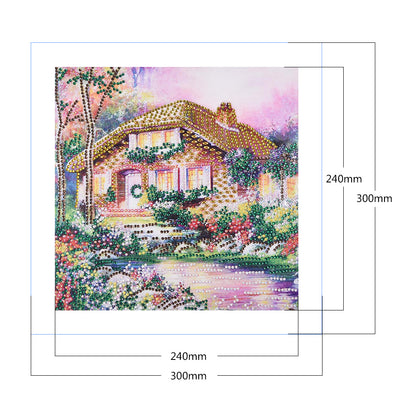 House Landscape - Special Shaped Drill Diamond Painting 30*30CM