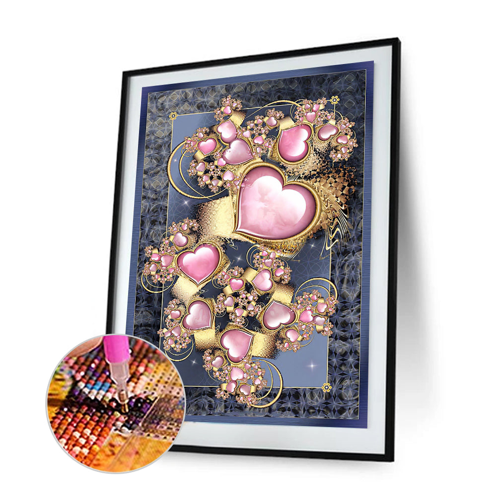 Leaf Heart - Full Round Drill Diamond Painting 30*40CM