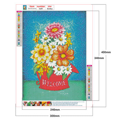 Bouquet - Full Round Drill Diamond Painting 30*40CM