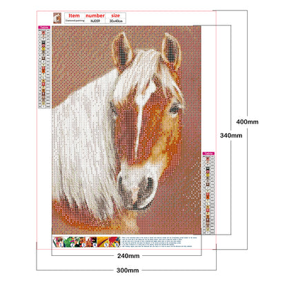 Horse - Full Round Drill Diamond Painting 30*40CM