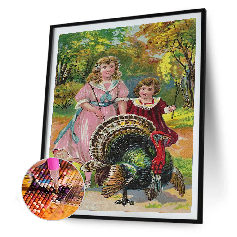 Girl Turkey - Full Round Drill Diamond Painting 30*40CM