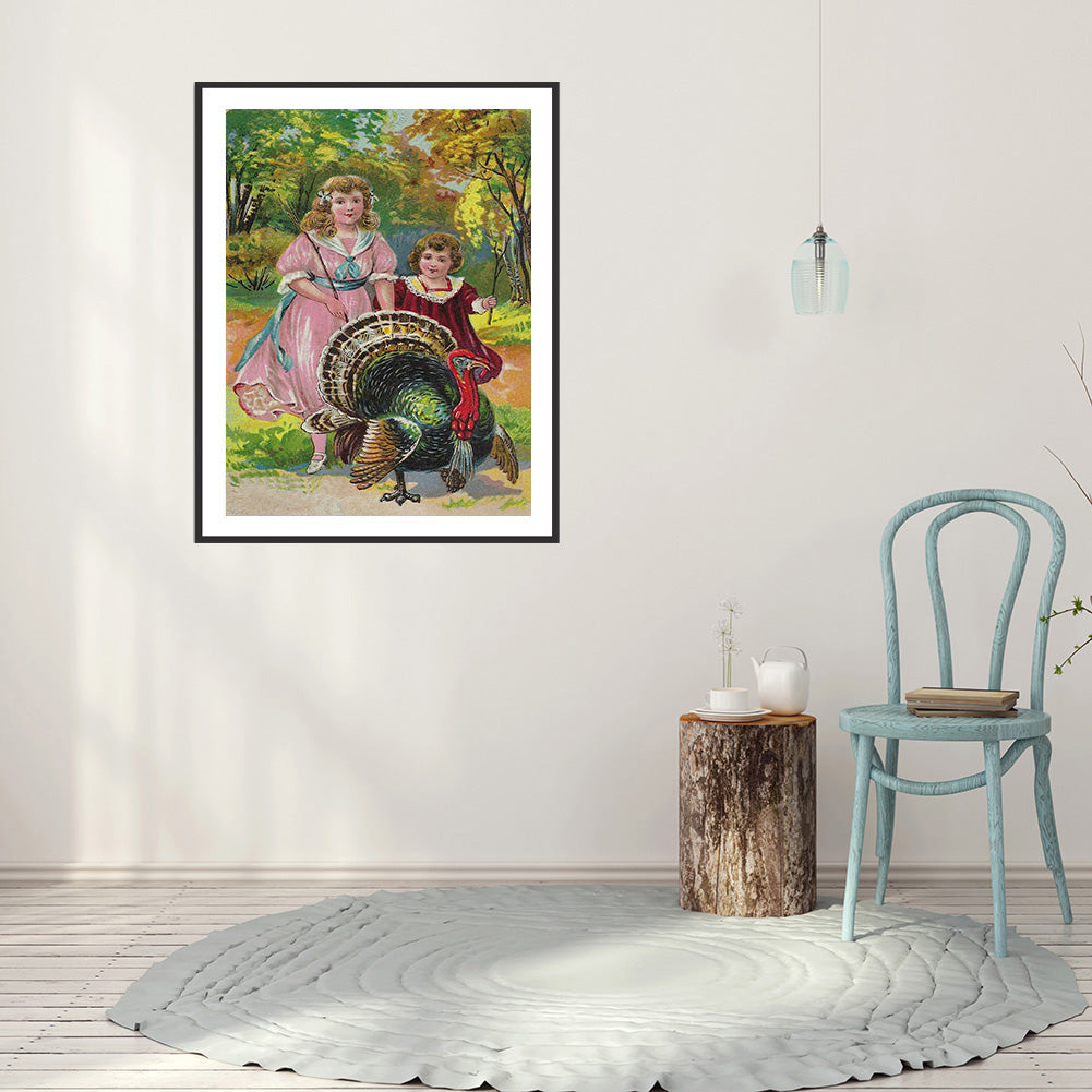 Girl Turkey - Full Round Drill Diamond Painting 30*40CM