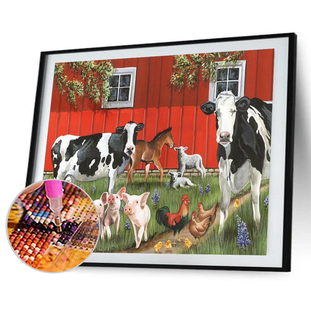 Cow - Full Round Drill Diamond Painting 40*30CM