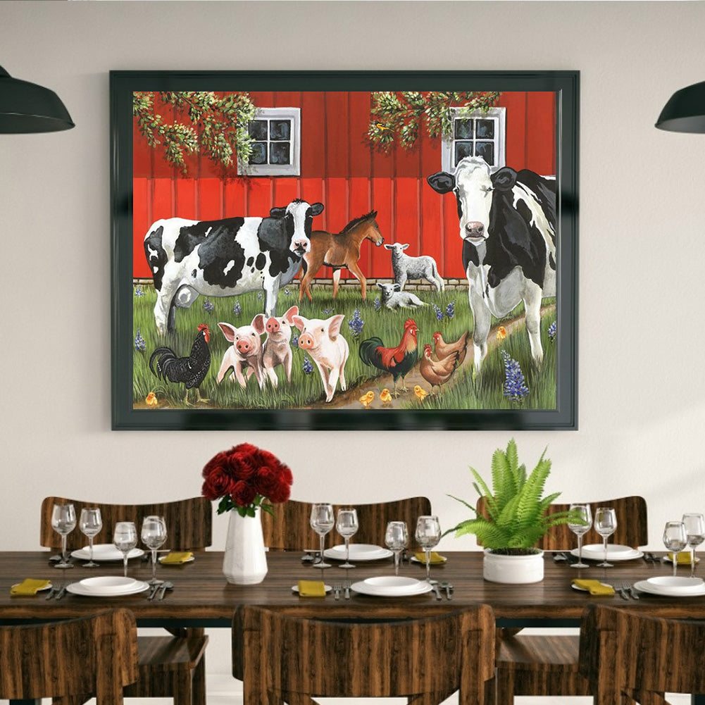 Cow - Full Round Drill Diamond Painting 40*30CM