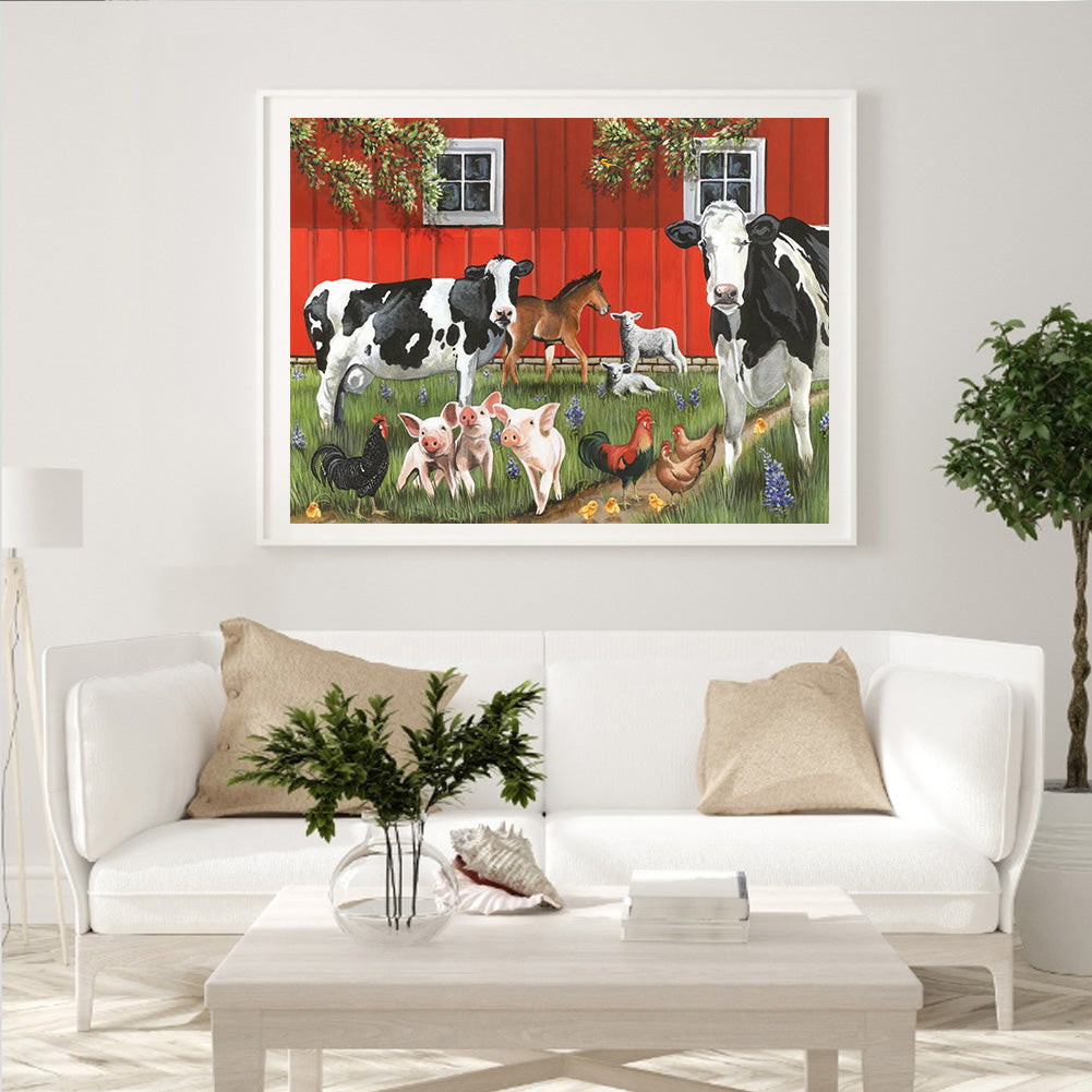 Cow - Full Round Drill Diamond Painting 40*30CM