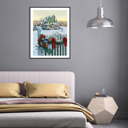 Snow House - Full Round Drill Diamond Painting 30*40CM