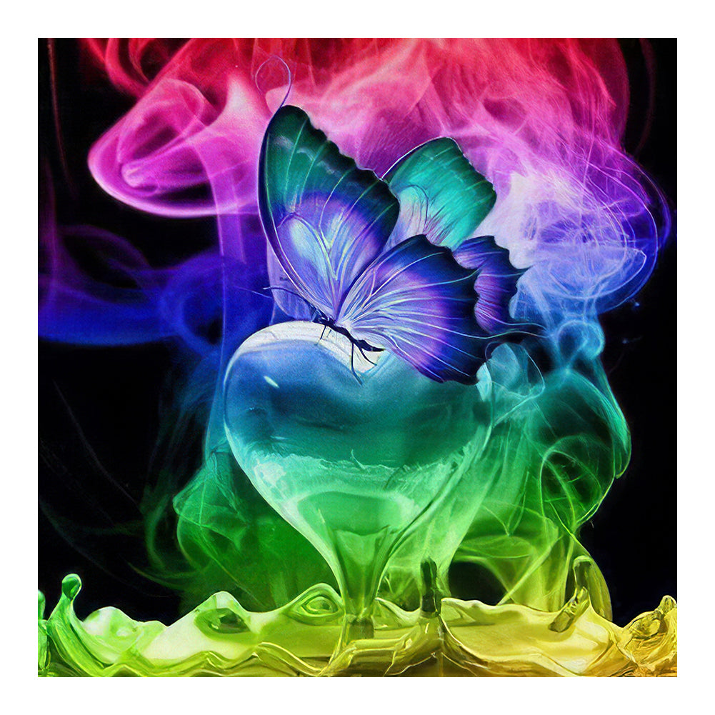 Butterfly - Full Round Drill Diamond Painting 30*30CM