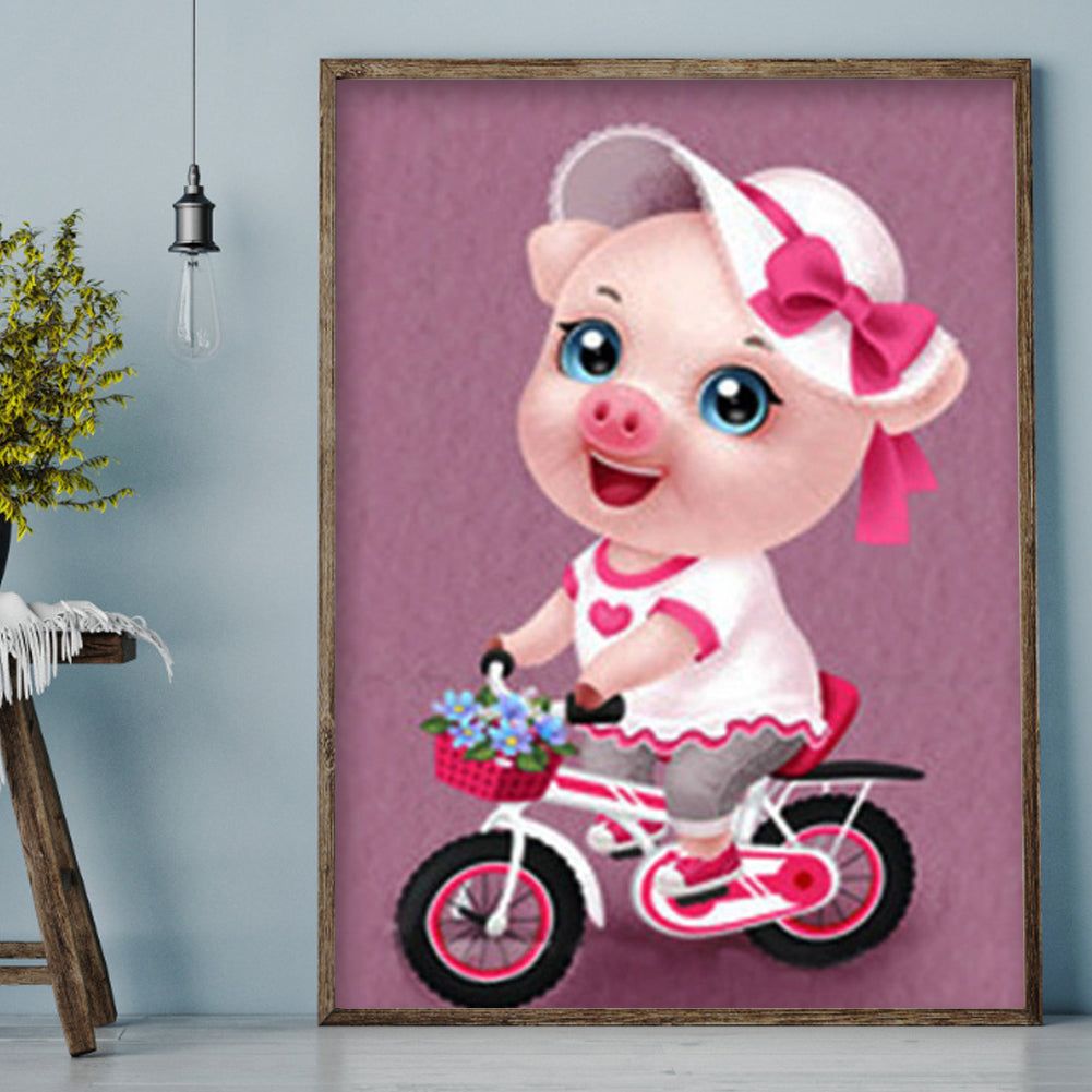 Pig - Full Round Drill Diamond Painting 30*40CM