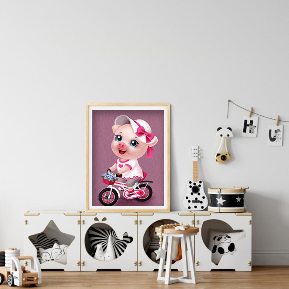 Pig - Full Round Drill Diamond Painting 30*40CM