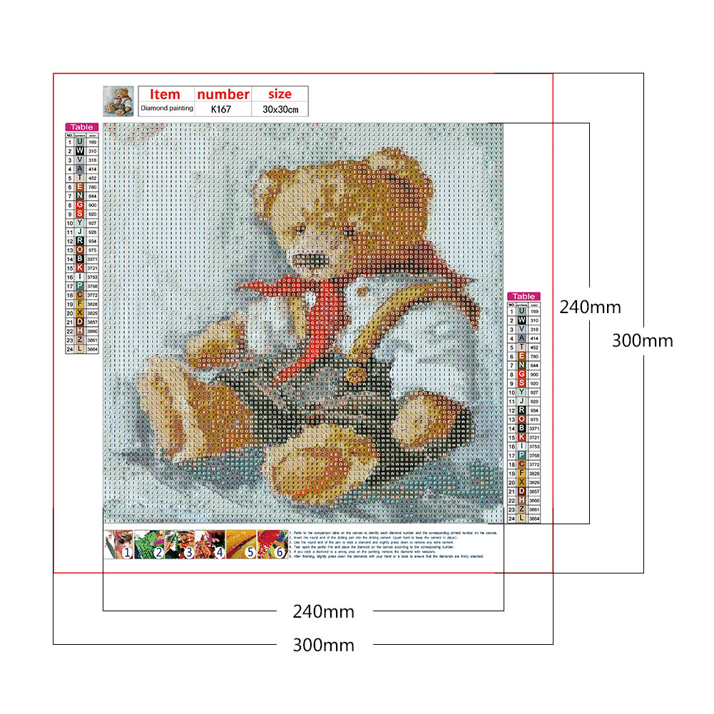 Bear - Full Round Drill Diamond Painting 30*30CM