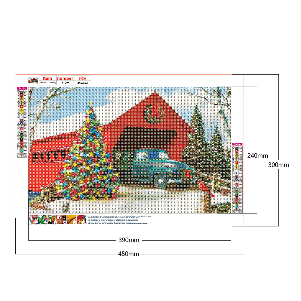 Christmas Car - Full Round Drill Diamond Painting 45*30CM