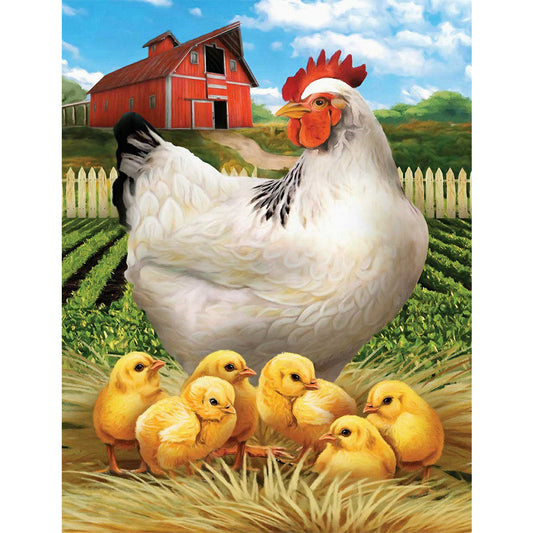 Chicken - Full Round Drill Diamond Painting 30*40CM