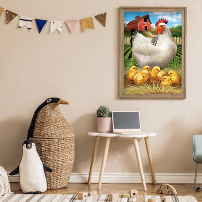 Chicken - Full Round Drill Diamond Painting 30*40CM