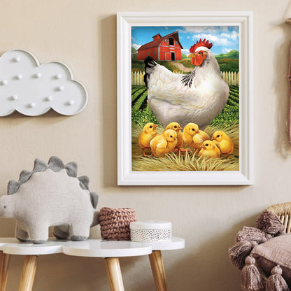 Chicken - Full Round Drill Diamond Painting 30*40CM