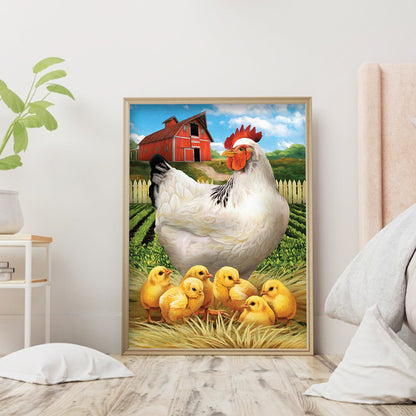 Chicken - Full Round Drill Diamond Painting 30*40CM