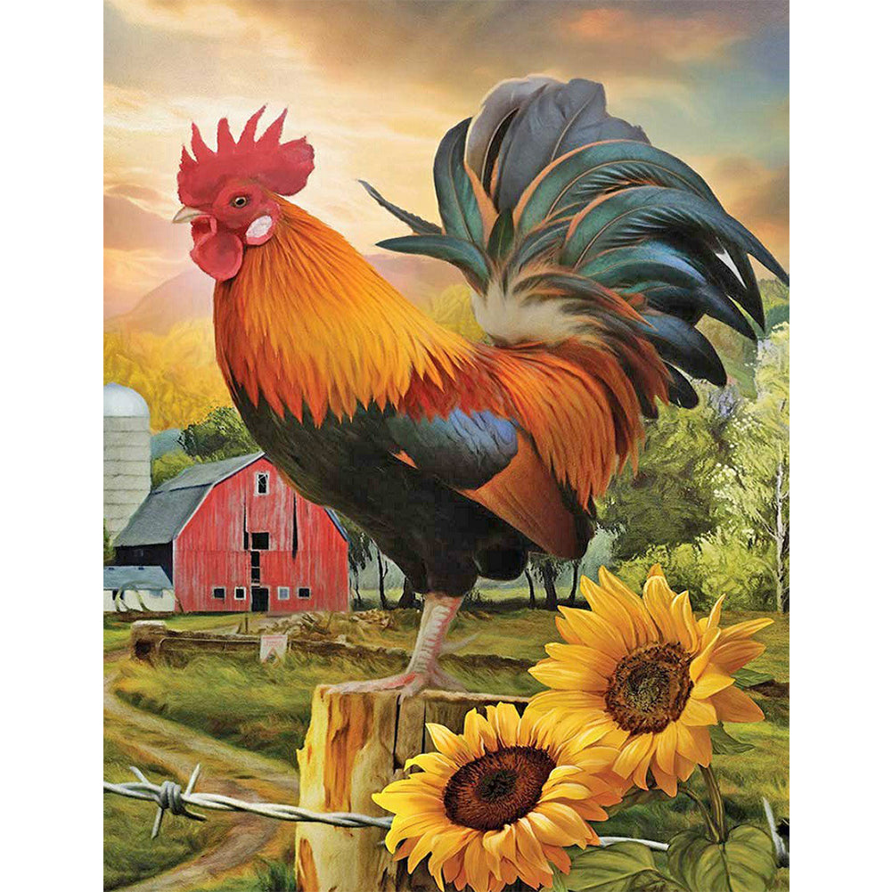 Chicken - Full Round Drill Diamond Painting 30*40CM