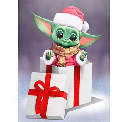 Christmas Yoda - Full Round Drill Diamond Painting 30*40CM