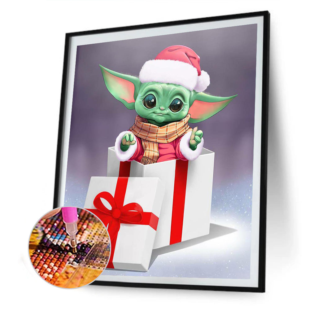 Christmas Yoda - Full Round Drill Diamond Painting 30*40CM