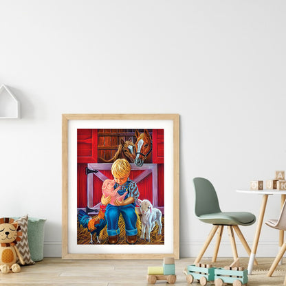 Farm Boy - Full Round Drill Diamond Painting 30*40CM