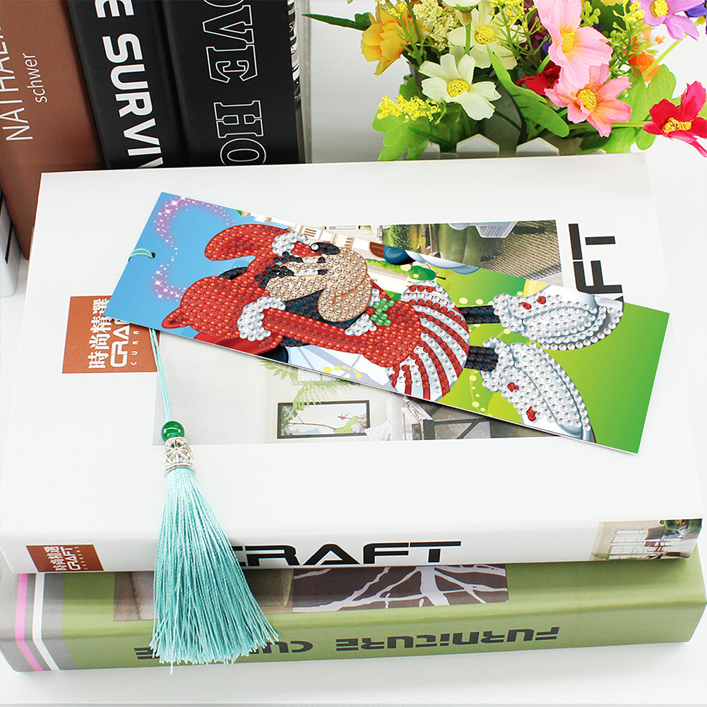 2pcs Diamond Painting Bookmark DIY Special Shaped Drill Animal Tassel Craft