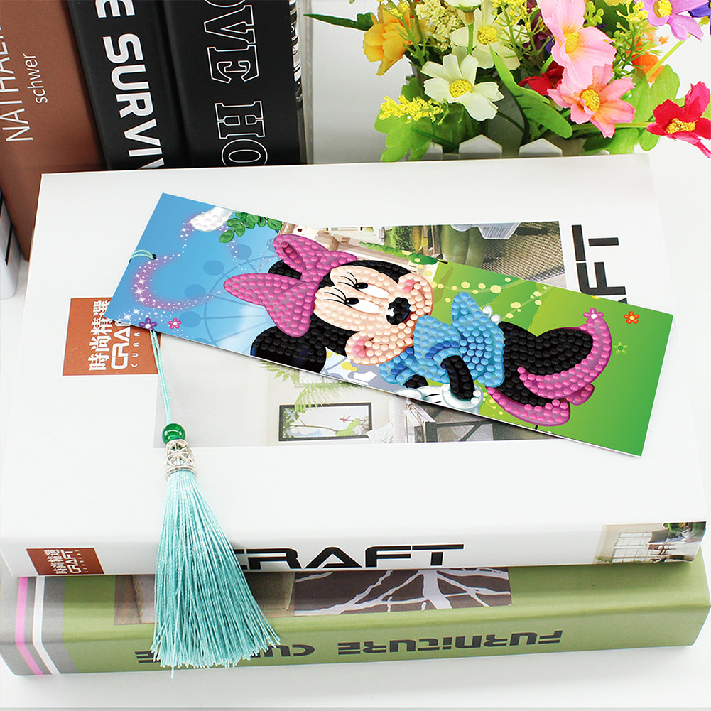 2pcs Diamond Painting Bookmark DIY Special Shaped Drill Animal Tassel Craft