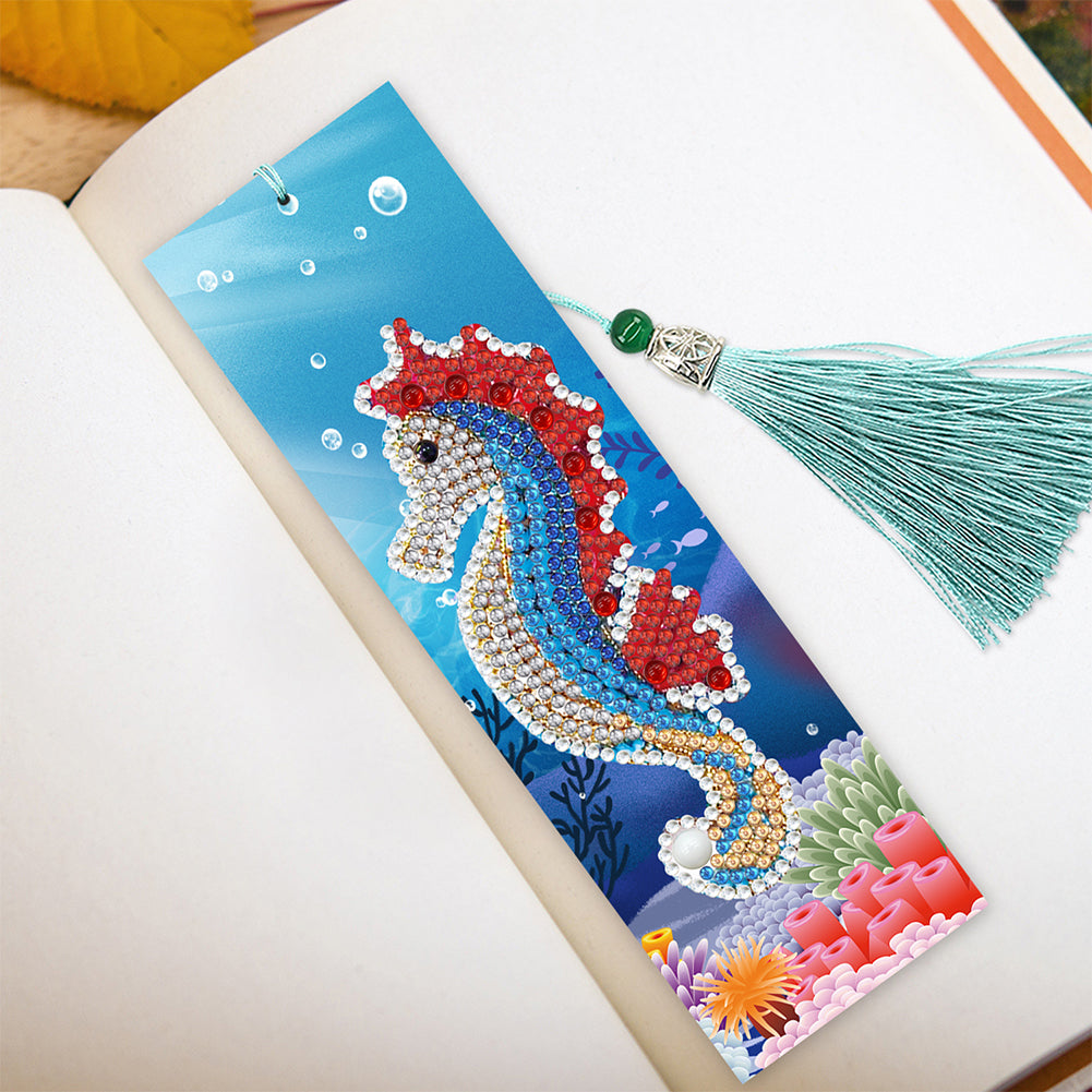 2pcs Diamond Painting Bookmark DIY Special Shaped Drill Animal Tassel Craft