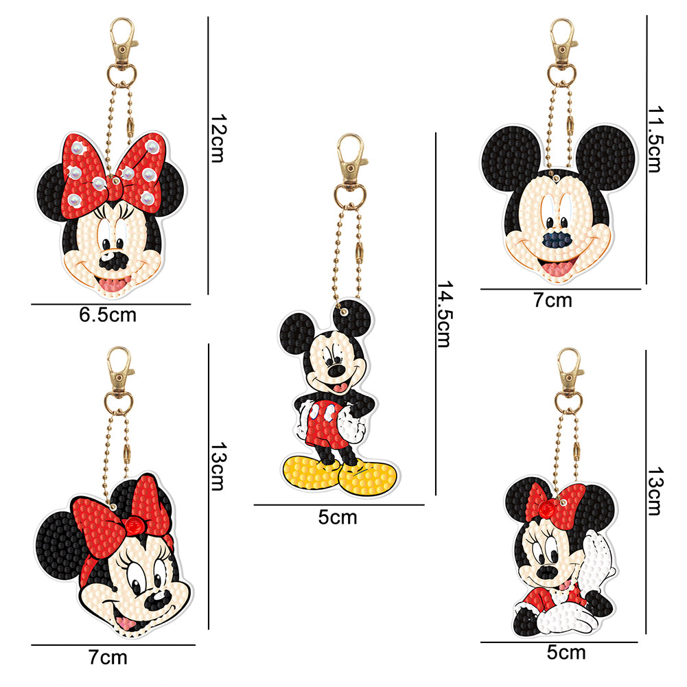 DIY Full Special-shaped Diamond Painting Keychain Cartoon Animal Keyring