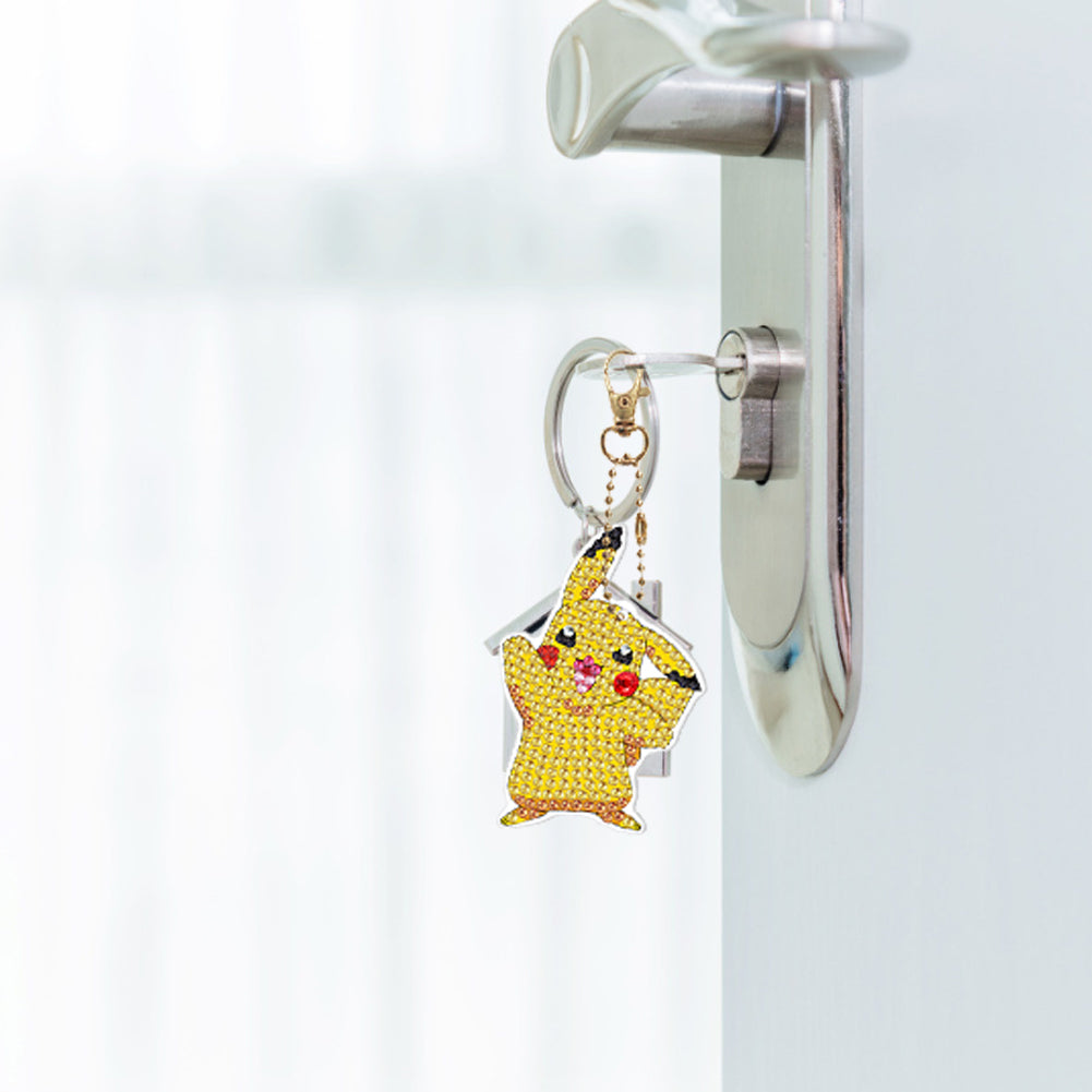 DIY Full Special-shaped Diamond Painting Keychain Cartoon Animal Keyring