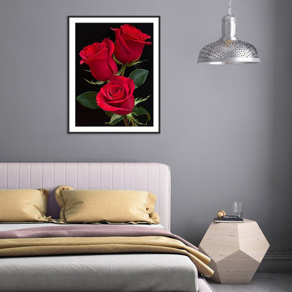 Red Roses - Full Round Drill Diamond Painting 30*40CM