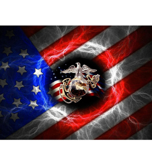 US Flag - Full Round Drill Diamond Painting 40*30CM