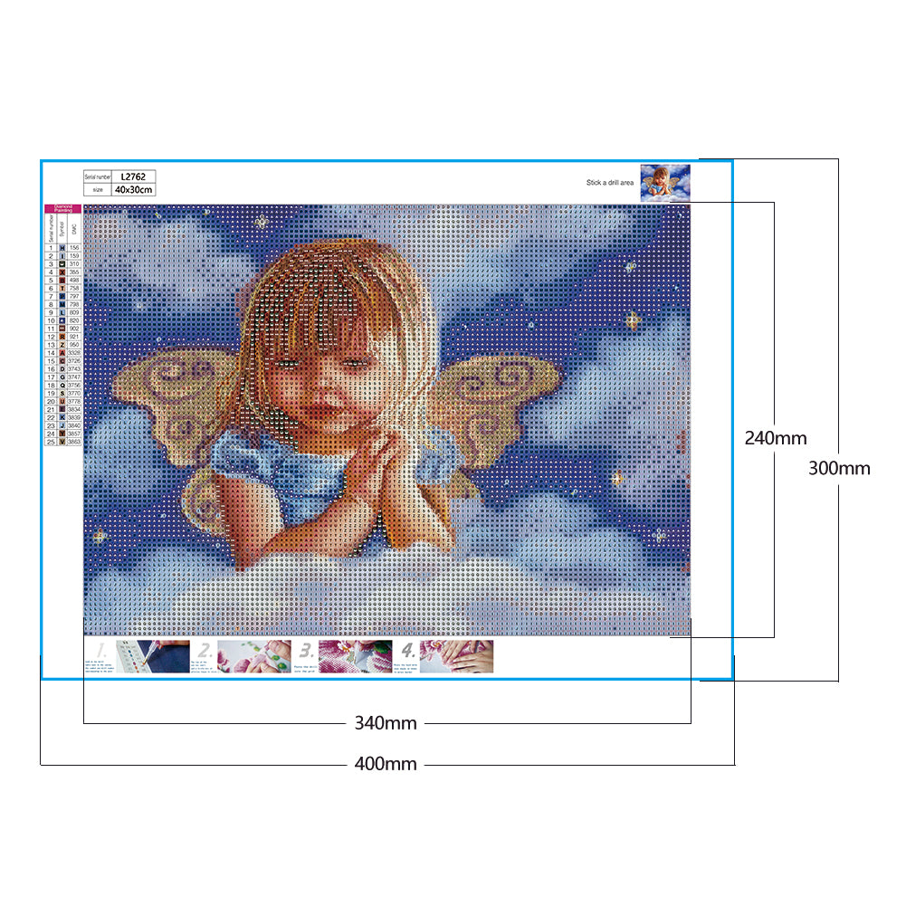 Baby Angel - Full Round Drill Diamond Painting 40*30CM