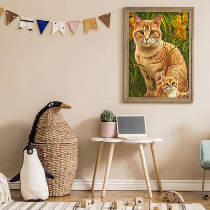 Cat - Full Round Drill Diamond Painting 30*40CM