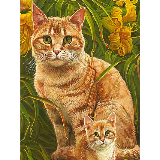 Cat - Full Round Drill Diamond Painting 30*40CM