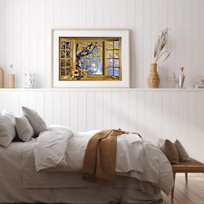 Window View - Full Round Drill Diamond Painting 40*30CM