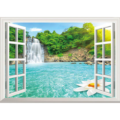 Window View - Full Round Drill Diamond Painting 40*30CM