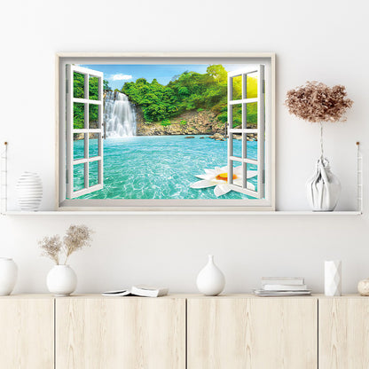 Window View - Full Round Drill Diamond Painting 40*30CM