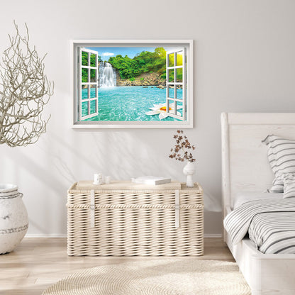 Window View - Full Round Drill Diamond Painting 40*30CM